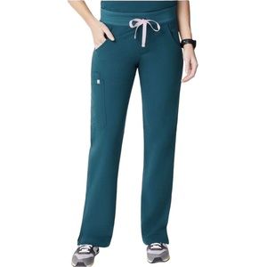 Figs Kade™ Cargo Scrub Pants in Limited Edition Caribbean Blue Large Petite
